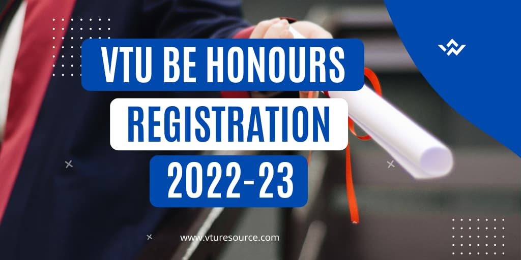 VTU BE Honours Registration 2022-23