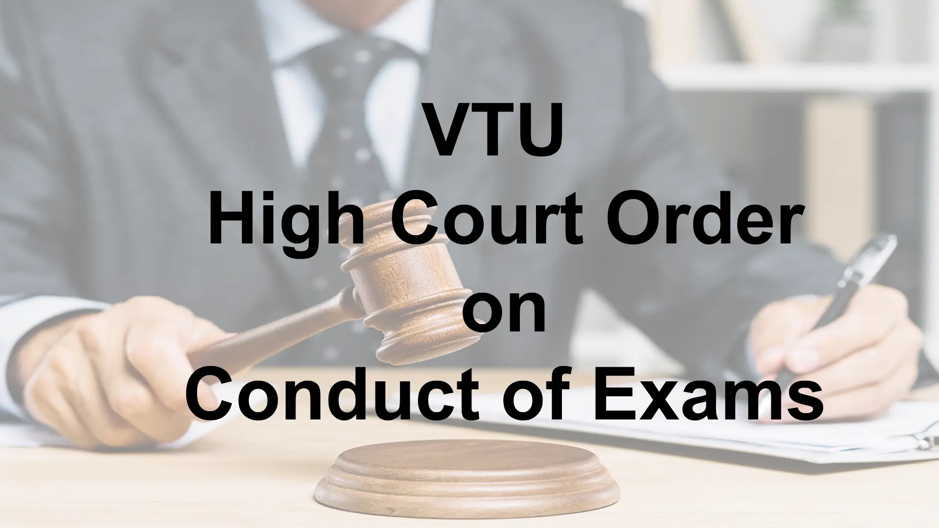 VTU High Court Order on Conduct of Exams