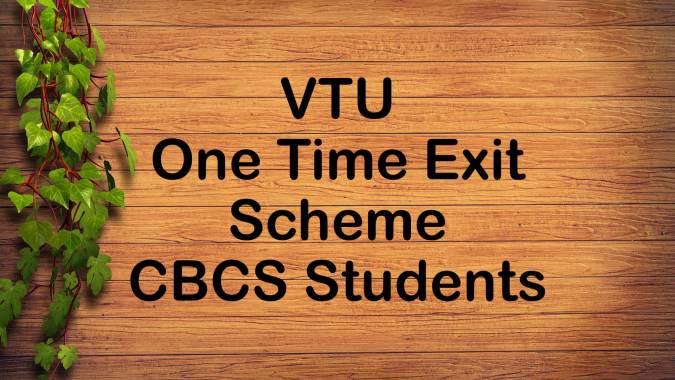 vtu one time exit scheme for cbcs students