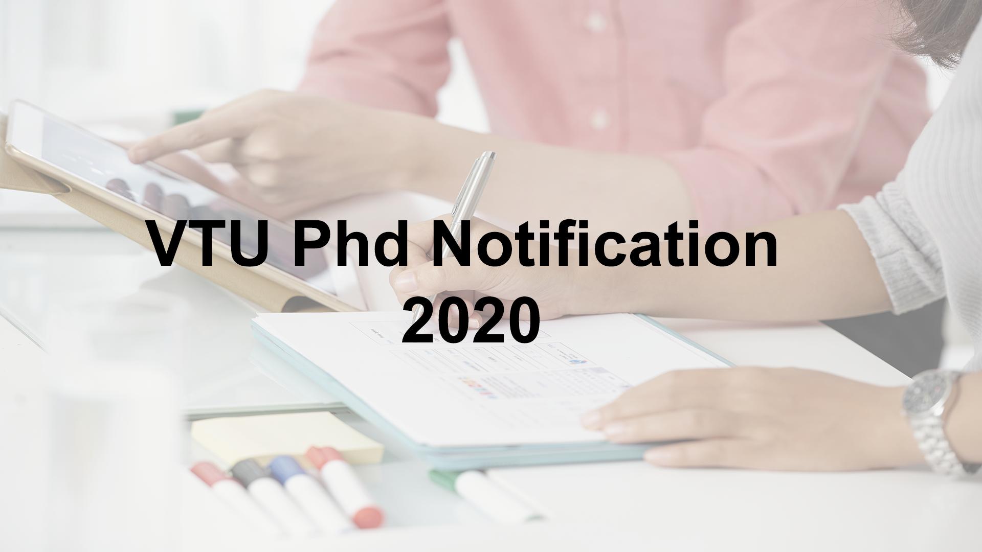 vtu phd part time